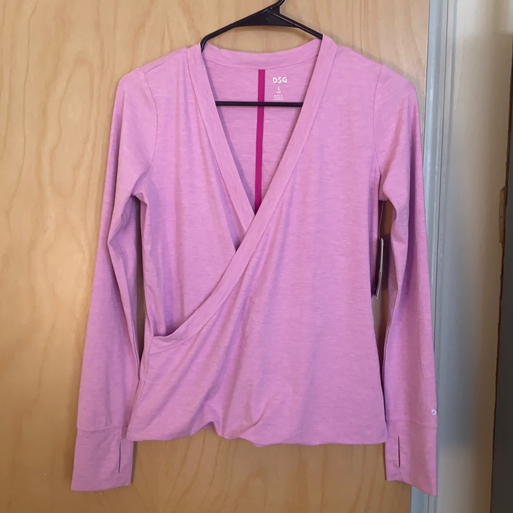 DSG girls Large pink sports top
